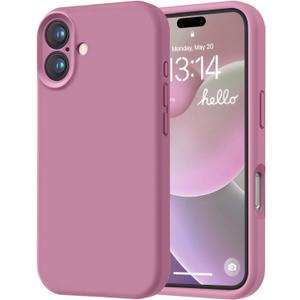 LOVE 3000 Designed for iPhone 16 Case, Premium Silicone with [Soft Anti-Scratch Microfiber Lining] Shockproof Protective Phone Case for Men Women Girls 6.1", Lavender Purple