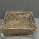 Simplify Large Shelf Storage Basket | Dimensions: 15"x 13"x 5" | Dutch Weave Design | Home Organization | Paper Rope Material | Great For Leaving Spaces | Great for Displaying