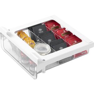 Vacane Compact-depth Under Shelf Basket Organizer, Under Shelf Storage Drawer Pull Out, Under Cabinet Basket Hanging Holder for Cupboard Cabinet Pantry Kitchen, Add-on Space Saver