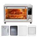NEWBULIG 30QT Air Fryer Toaster Oven, 13-in-1 Multi-Function Smart Airfryer, Large Countertop Air Fryer Oven, 0-450F Heating Control, 120 Min Timer, Chrome Fry Basket, Interior Light