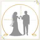 8ft Balloon Arch Stand,Round Backdrop Stand,Golden Circle Wedding Arch Frame for Wedding,Valentine's Day,Birthday,Party,Friends Gathering,Christmas,Garden Decoration