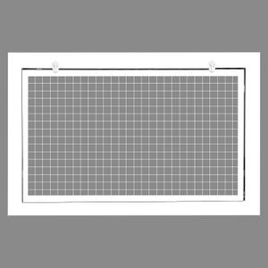 HVAC Premium 12" x 14" Cube Core Eggcrate Return Air Filter Grille for 1" Filter - Aluminum - White [Outer Dimensions: 14.5" x 16.5]