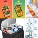 MOZETO Lunch Cooler Backpack Double Deck Lunch Box Backpack Insulated Leakproof Compartments Coolers Bag for Beach Travel Picnic Lunch Hiking BBQ Camping
