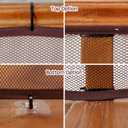 Baby Gates for Stairs with Banister, Guard Safety Net for Baby, 15ft x 3ft Stair Railing Mesh Barrier for Kids, Cats, Dogs, Child Safety Rail Guard - Dark Brown
