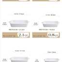4 x MALACASA Casserole Dishes for Oven, Porcelain Baking Dishes, Ceramic Bakeware Sets of 4, Rectangular Lasagna Pans Deep with Handles for Baking Cake Kitchen, White (9.4"/11.1"/12.2"/14.7"), Series