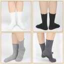 4 Pairs Grip Pilates Socks for Women Yoga Scrunch Slouch Non Slip Socks with Grippy Pilates Barre Workout Slipper 5-9
