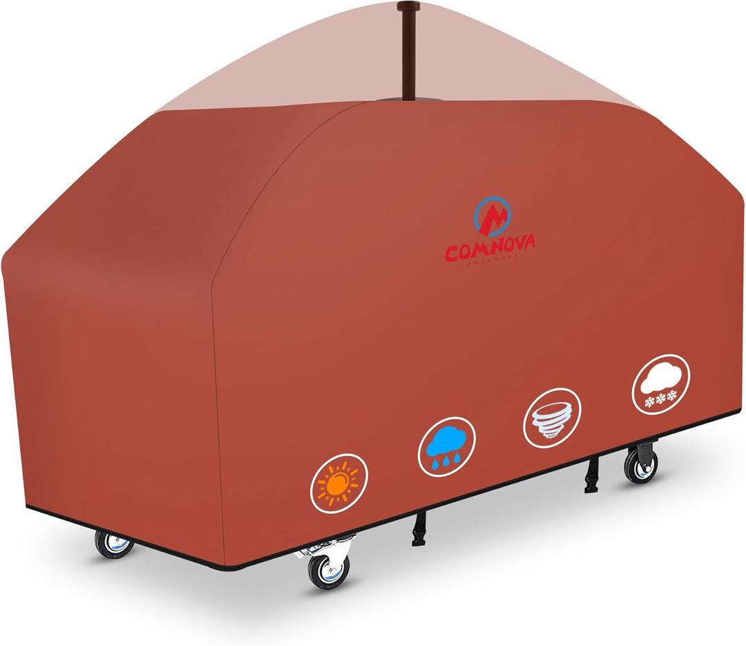 Comnova Griddle Cover for Blackstone Griddle Without Hood 36 Inch - 600D Flat Top Grill Cover for Blackstone 4 Burner Grill, 36" Griddles Cover for Black Stone and FTG600 (with Pole)