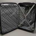 Rockland Melbourne Hardside Expandable Luggage with Spinner Wheels, Black, Checked Large 28"