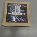 2 x No Bitchin' Rustic Wooden Tabletop Decor Sign - Farmhouse Wooden Kitchen Quotes Box Sign - Funny Mom Gift
