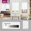 DEZ FURNISHINGS EZ Fit No Tools No Drill Cordless 1.5" Light Filtering Cellular Shade, 36" W x 64" H, White