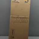 32"W Over The Toilet Storage Cabinet with Metal Frame and 7 Storage Shelves, Bathroom Organizer with Adjustable Shelves and Paper Holder, Farmhouse Storage Cabinet for Bathroom, Laundry, White