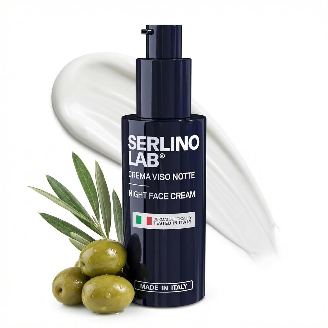 Serlino Lab Face Cream Moisturizer with Retinol and Hyaluronic Acid, Refreshing Effect, Reduces Wrinkles and Dark Spots, Improves Skin Elasticity and Radiance