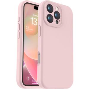 Vooii Compatible with iPhone 16 Pro Max Case, Liquid Silicone Upgrade [Camera Protection] [Soft Anti-Scratch Microfiber Lining] Shockproof Phone Case for iPhone 16 Pro Max 6.9 inch - Pink Sand