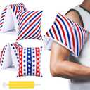 4 Pack 4th of July Adult Arm Floaties for Summer 250th Anniversary Patriotic Inflatable Water Wings Memorial Day American Pool Arm Float Women Men Water Swimming Ring for Swimming Pool Party