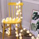 Mothers Day Decorations Rose Lights - Valentines Decor Flower Fairy Lights - Birthday Wedding Anniversary Mother's Day Proposal Party Decor String Light - 14.7FT 30LED Battery Operated, Gold
