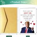 6 x Son Birthday Card Gift from Parents, Donald Birthday Card for Son, Funny Father's Day Cards for Sons, Great Sons Gift from Mom Dad