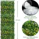ODTORY Artificial Grass Boxwood Hedges Wall Panels: 40" x 120" (33.5 sqft) UV-Anti Faux Greenery Fake Ivy Leaves Privacy Fence Screen Backdrop for Garden Covering Privacy, Outdoor Indoor Decor