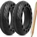 2Pcs 200x50 Solid Tire, 8 Inches Electric Scooter Wheels Solid Tire Front or Rear Replacement Rubber Tires Compatible with 200 x 50 Electric Scooter TiresP-T006