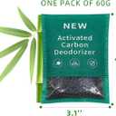 6 Pack New Type Activated Charcoal Odor Absorber,Refrigerator Deodorizer,Trash Can Deodorizer,Odor Eliminator for Home,Pet,Car,60g/Pack (2.1 Ounce (Pack of 6))