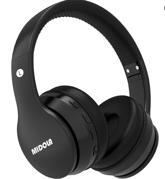 MIDOLA Kids Headphones Bluetooth 5.4 Wireless 68H Play Time Volume Limit 85/94dB Over Ear Foldable Headset, TypeC Fast Charging, Wired Aux Mic for Toddler Child Pad Tablet Cyan