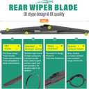 26" 16" 14" Windshield Wiper Blades Replacement for Toyota Venza 2021 2022 2023 2024 Premium All Weather Front Rear Wipers Set - OEM Quality (Pack of 3)