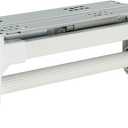 Alise 10 Inch Pull Out Clothes Hanger Rack with Automatic Soft-Close Mechanism for Closets, Heavy Duty Metal Rod Organizer for Coats, Pants, and More, White