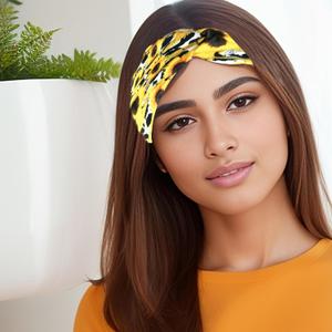 Fashionable Leopard Print Velvet Headband for Women, Comfortable Hair Band