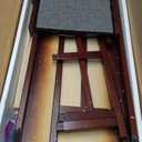 Dog Ramp for Bed or Couch, Wooden Pet Ramp with 20 Gentle Slope, Removable Side Rails, Non-Slip Surface, Top Platform & Wheels, Safe Bed Ramp for Small, Medium & Senior Dogs, 74" Long, Mahogany