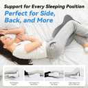 UJPFEO Knee Pillow for Side Sleepers,Leg Pillows for Sciatica,Knees,Hips,Joints Between Legs,Back Pain Relief When Side Sleeping Spine Alignment Support for Knee Surgery Recovery