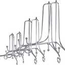 LIONWEI LIONWELI 6 Pack Iron Display Stand,Silver Iron Easel Plate Holder Stand for Displaying Pictures, Plates, Books and Arts (4, 6, 8 inch)