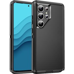 for Galaxy S25 Ultra Case [Shockproof] [3-Layer] [Without Screen Protector] Full Body Protection Rugged Heavy Duty Cover Case for Galaxy S25 Ultra 5G,Black