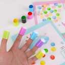 40pcs Finger Sponge Daubers with Storage Case Colorful Craft Drawing Sponge Dauber Set Sponge Daubers for Painting Art Ink Crafts Chalk Card Making