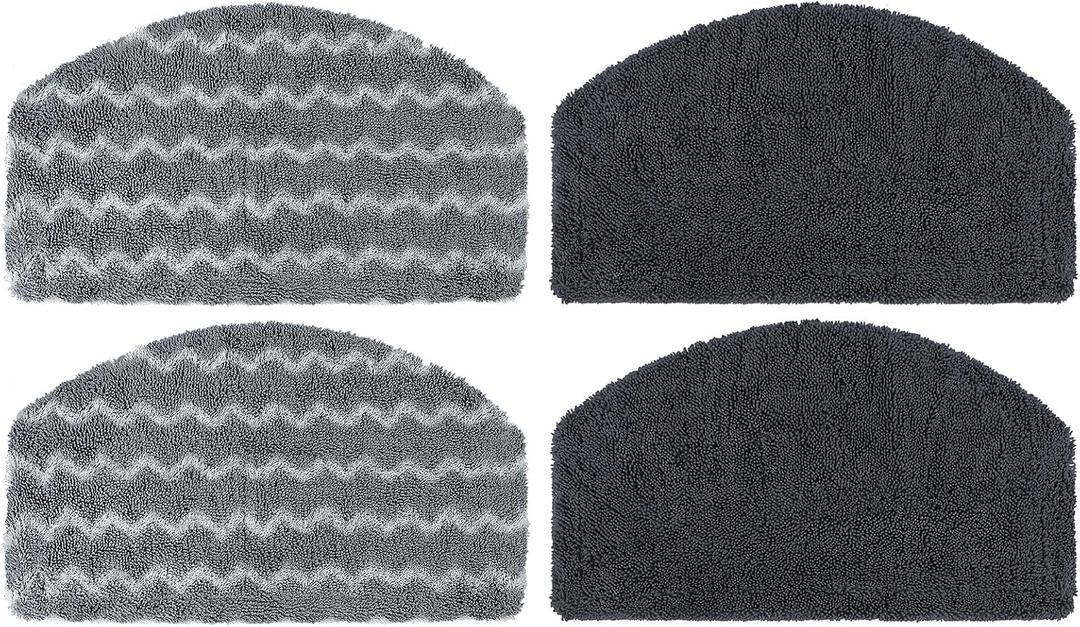 HOMEXCEL 4 Pack Steam Mop Replacement Pads Compatible with Bissell Powerfresh Steam Mop 1940 1806 1440 1544 Series, Model 19402 19404 19408 2685A 2075A 1940A 1940Q 1940T 1940W, Grey