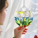 Christmas Ornaments: Stained Glass Ornament, Birth Flower Ornament, Christmas Tree Ornaments & Xmas Tree Decorations Exquisite Holiday Decor, Birth Flower Gifts Perfect Holiday & Xmas Gifts - May