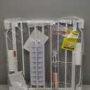 Baby Gate No Drilling, 29"-40" Auto Close Dog Gate Indoor for Doorways & Stairs, Pressure Mounted Adjustable Pet Gate, Easy Walk Through Child Gate for Children & Pets Stroller Friendly, White (29-40"Wide, 28"Tall)