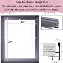 Canvas Frame 30x40, DIY Metal Floater Frames, 1.5" Deep Floating Frames, Floater Frame for Canvas Painting (Grey,30"x40")