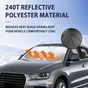2 x TVK Car Windshield Sun Shade,Foldable Sun Shield for Heat and UV Protection,Reflective Polyester Blocks Heat that Keeps Your Vehicle Cool,Small Sedans (57.08x 33.46inch)