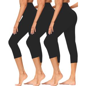 GAYHAY 3 Pack Capri Leggings for Women - Stretch Tummy Control Yoga Pants for Cycling Workout (Small-Medium, 1#black/Black/Black18 Inch) GAYHAY 3 Pack Capri Leggings for Women - Stretch Tummy Control Yoga Pants for Cycling Workout (Small-Medium, 1#black/Black/Black18 Inch)