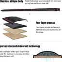 Ritche Christmas Gift Quick Release Leather Watch Bands Genuine Leather Watch Strap for Samsung Galaxy Watch 6 Band Classic 43mm 47mm 40mm 44mm 18mm, 20mm or 22mm for Men and Women, White Elephant Gifts, Stocking Stuffers for Men (Black/ Red Stiching/ Silver)