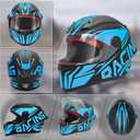 Fashion Kids Motorcycle Helmets Teen Motor-Bike Scooter Biker BMX Four Wheelers Full Face Helmets Boys Girls DOT Approved, Small