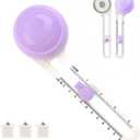 Circle Paper CuttersAdjustable Rotary Circle CutterCircular Cardboard Circle Cutter with 3 Replaceable Blades, Trimmer Scrapbooking ToolsDIY Craft Cutting Tools Purple