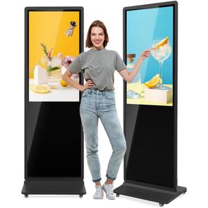 MWE 43 Inch Indoor Digital Signage Touchscreen Kiosk Floor Standing Advertising Display LCD Totem Interactive Display Poster Android System with Auto Media Player