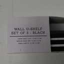 WALL U-SHELF SET OF 3 - BLACK

LARGE SHELF 13.97 X3.94" X 3.94"

MEDIUM SHELF 9.85 X3.94" X 3.15"

SMALL SHELF 6" X 3.94" X 2.36"
