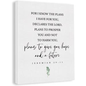 3 x GUDIAO Inspirational Christian Wall Decor,Bible Verse Wall Art Canvas Print Jeremiah 29:11 Motivation Farmhouse Decor Religious Canvas for Living Room Bedroom Bathroom Home