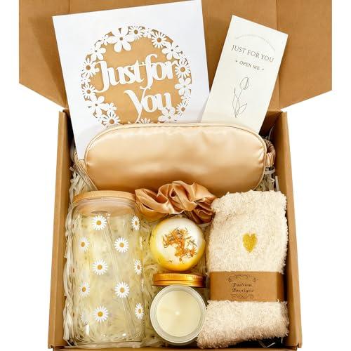 Gift Baskets for Women, Self Care Gifts for Teen Girls, Birthday Valentines Day Gift Box Set for Best Friend, Mom, Sister, Teens, Daughter, Friends - Beige