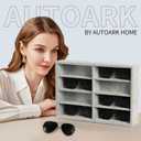 AUTOARK 8 Grid Sunglass Organizer,Eyeglass Eyewear Display Tray,Glasses Watches Jewelry Showcase Display For Men Women,Grey Velvet,MKAJ011