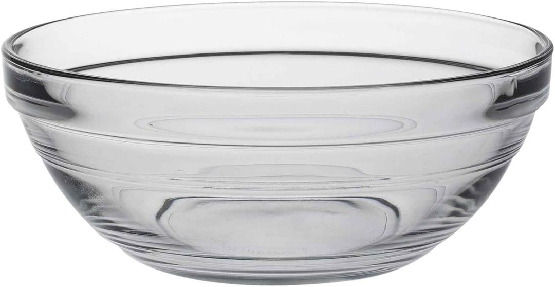 Duralex lys stackable clear bowl, 0.5 quart, 50 cl, 5.5", 14 cm / set Of 6