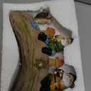 Funny Garden Gnome Statue Solar Powered Mushroom Figurine with Squirrel Gnome Durable Resin Outdoor Decoration for Patio Yard Lawn Ornament Housewarming Gift