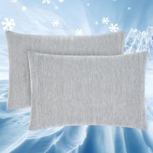 Topcee Cooling Pillowcases, 2 Packs Queen Size Arc-Chill Q-Max>0.5 Ultra Soft Cooling Pillow Cases for Hair and Skin, Breathable Cold Pillow Case for Hot Sleepers & Night Sweats (Gray 20x30)