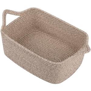 OIAHOMY Woven Basket, Gift Basket Empty with Gift Bags and Ribbons, Rope Baskets for Baby Showers, Storage Baskets with Handles for Nursery, Pet Toy Organizer - Brown